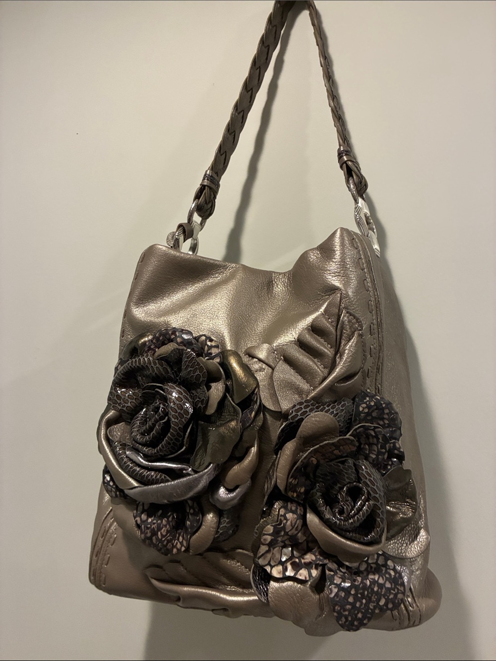 Brighton Rhapsody Masterpiece 3d Floral Leather Appliqué NWOT - Picture 4 of 11